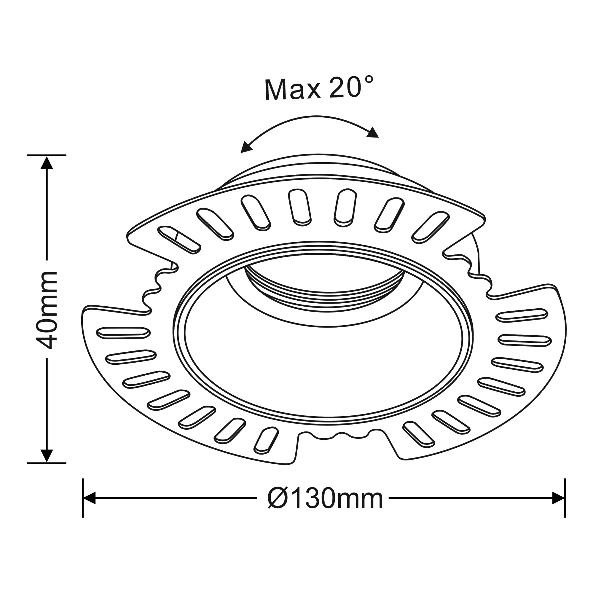 Basy A 10 Tridonic Powered 10W 2700K 710lm 36° CRI>90 LED Engine Black Fixed Recessed Spotlight, IP20 DM200999  Dlux Basy A 10